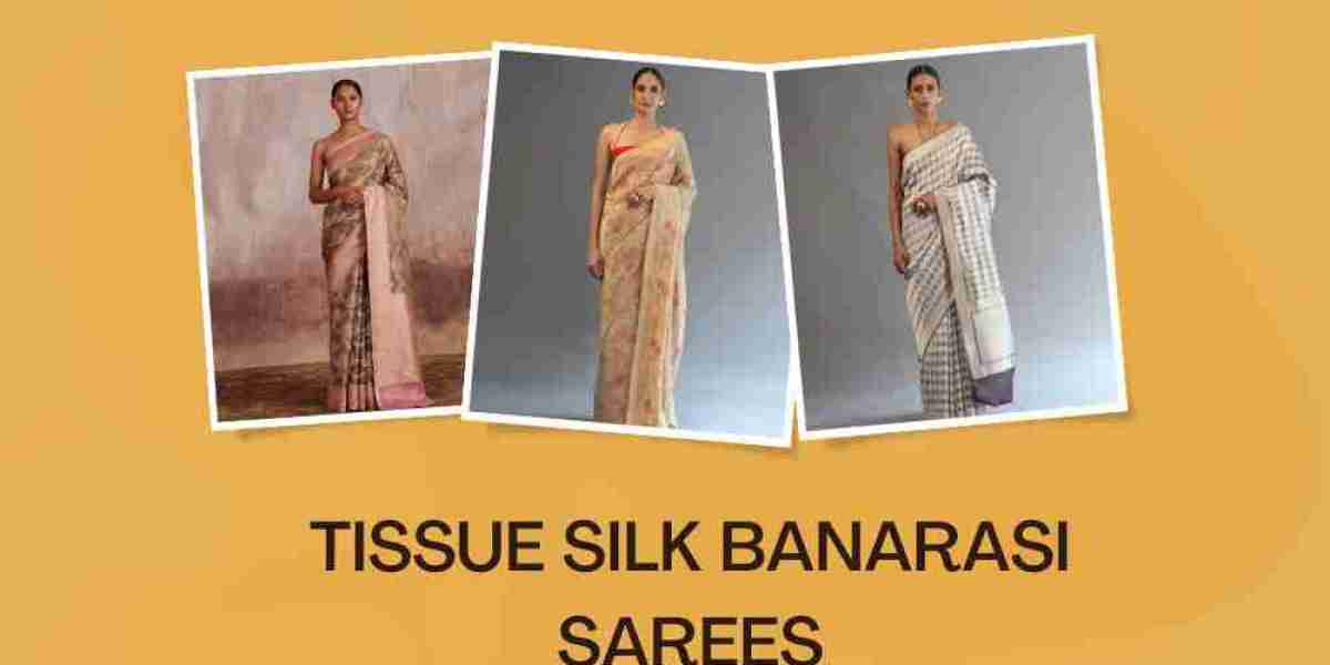 Radiant Grace: Tissue Silk Banarasi Sarees Unveiled