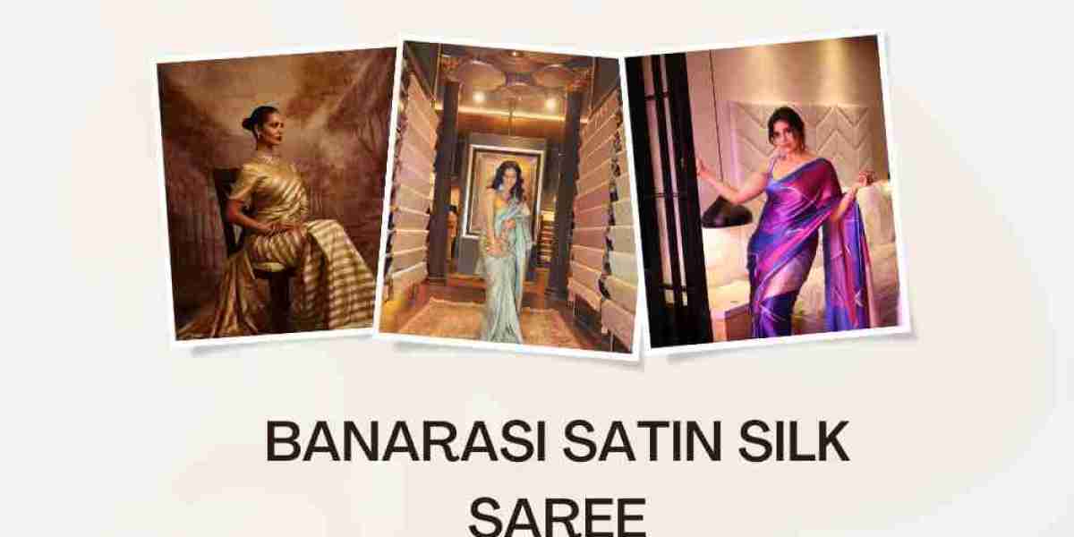 Luxurious Drapes: Banarasi Satin Silk Saree Elegance
